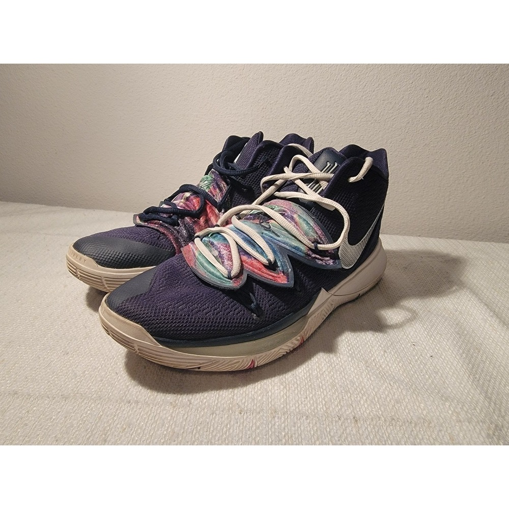 Nike Kyrie 5 'Galaxy Sneakers Mens Size 10.5 5AO2918-900 Blue Multicolor Lace Up